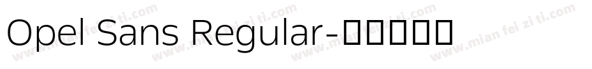 Opel Sans Regular字体转换